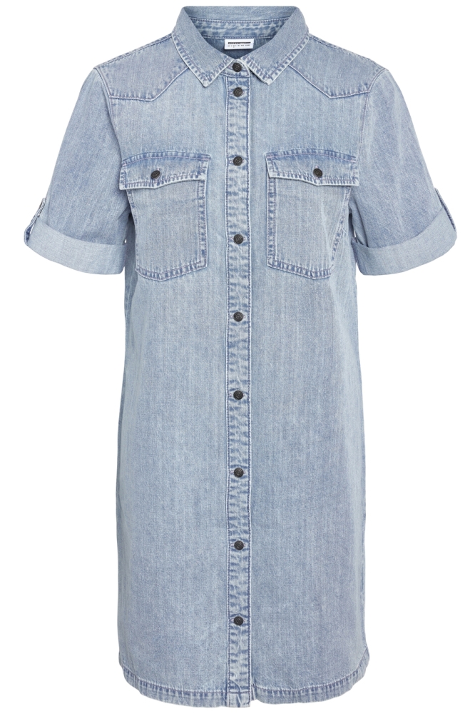 NMNEW SIGNE S/S DENIM DRESS WG003LB 27030041 Light Blue Denim